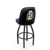 L048 Logo Grizzly South Dakota State Swivel Stool with Black Wrinkle Finish by Holland Stool Co., AGS-L04825SDakSt
