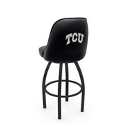 L048 Logo Grizzly TCU Swivel Stool with Black Wrinkle Finish by Holland Stool Co., AGS-L04825TexChr