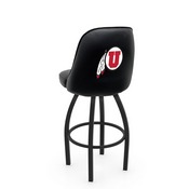 L048 Logo Grizzly Utah Swivel Stool with Black Wrinkle Finish by Holland Stool Co., AGS-L04825UtahUn