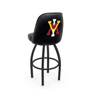 L048 Logo Grizzly Virginia Military Institute Swivel Stool with Black Wrinkle Finish by Holland Stool Co., AGS-L04825VAMilI