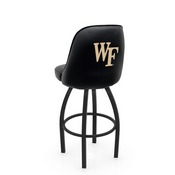 L048 Logo Grizzly Wake Forest Swivel Stool with Black Wrinkle Finish by Holland Stool Co., AGS-L04825WakeFr