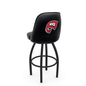 L048 Logo Grizzly Western Kentucky Swivel Stool with Black Wrinkle Finish by Holland Stool Co., AGS-L04825WestKy