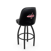 L048 Logo Grizzly Washington Capitals Swivel Stool with Black Wrinkle Finish by Holland Stool Co., AGS-L04825WshCap