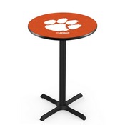 L211 - Black Wrinkle Clemson Pub Table by Holland Bar Stool Co.