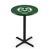 L211 - Black Wrinkle Colorado State Pub Table by Holland Bar Stool Co.