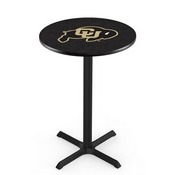 L211 - Black Wrinkle Colorado Pub Table by Holland Bar Stool Co.