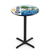 L211 Corona (FYB-Front) Pub Table with Black Wrinkle Finish by Holland Bar Stool Co.