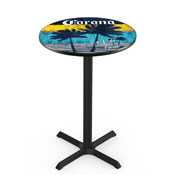 L211 Corona (Sunset) Pub Table with Black Wrinkle Finish by Holland Bar Stool Co.