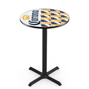 L211 Corona (WtBtlPtrn) Pub Table with Black Wrinkle Finish by Holland Bar Stool Co.