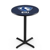 L211 - Black Wrinkle Eastern Illinois Pub Table by Holland Bar Stool Co.