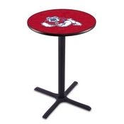 L211 - Black Wrinkle Fresno State Pub Table by Holland Bar Stool Co.