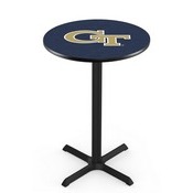 L211 - Black Wrinkle Georgia Tech Pub Table by Holland Bar Stool Co.