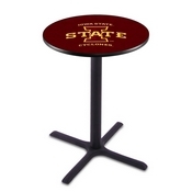 L211 - Black Wrinkle Iowa State Pub Table by Holland Bar Stool Co.