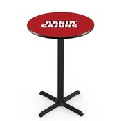 L211 - Black Wrinkle Louisiana-Lafayette Pub Table by Holland Bar Stool Co.