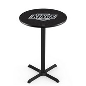 L211 Los Angeles Kings Pub Table with Black Wrinkle Finish by Holland Bar Stool Co., AGS-L211B3630LAKing