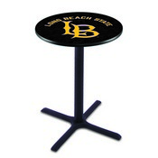 L211 Long Beach State University Pub Table with Black Wrinkle Finish by Holland Bar Stool Co., AGS-L211B3630LBStUn