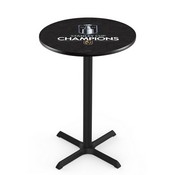 L211 Vegas Golden Knights - 2023 Stanley Cup Pub Table with Black Wrinkle Finish By HBS, AGS-L211B3630LVGdKnCup23