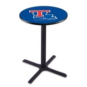 L211 - Black Wrinkle Louisiana Tech Pub Table by Holland Bar Stool Co.