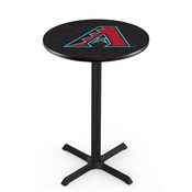 L211 Arizona Diamondbacks Pub Table with Black Wrinkle Finish by HBS, AGS-L211B3630MLBAri