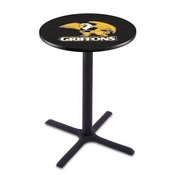 L211 - Black Wrinkle Missouri Western State Pub Table by Holland Bar Stool Co.