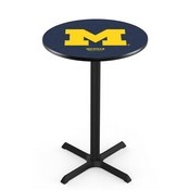 L211 - Black Wrinkle Michigan Pub Table by Holland Bar Stool Co.