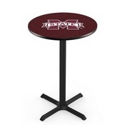 L211 - Black Wrinkle Mississippi State Pub Table by Holland Bar Stool Co.