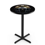 L211 Notre Dame - Guinness (Helmet) Pub Table with Black Wrinkle Finish by Holland Bar Stool Co., AGS-L211B3630ND-Guin-Hlm