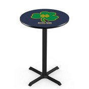 L211 - Black Wrinkle Notre Dame (Shamrock) Pub Table by Holland Bar Stool Co.