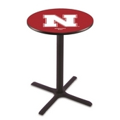 L211 - Black Wrinkle Nebraska Pub Table by Holland Bar Stool Co.