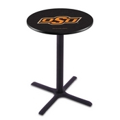 L211 - Black Wrinkle Oklahoma State Pub Table by Holland Bar Stool Co.