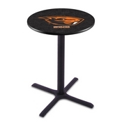 L211 - Black Wrinkle Oregon State Pub Table by Holland Bar Stool Co.