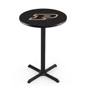L211 - Black Wrinkle Purdue Pub Table by Holland Bar Stool Co.