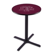 L211 - Black Wrinkle Texas A&M Pub Table by Holland Bar Stool Co.