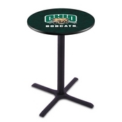 L211 - Black Wrinkle Ohio University Pub Table by Holland Bar Stool Co.