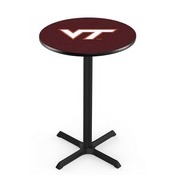 L211 - Black Wrinkle Virginia Tech Pub Table by Holland Bar Stool Co.