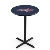 L211 Washington Capitals Pub Table with Black Wrinkle Finish by Holland Bar Stool Co., AGS-L211B3630WshCap