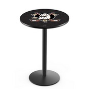 L214 Anaheim Ducks Pub Table with Black Wrinkle Finish by Holland Bar Stool Co., AGS-L214B3630AnaDks