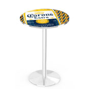L214 Corona (Lbl) Pub Table with Chrome Finish by Holland Bar Stool Co.