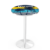 L214 Corona (Sunset) Pub Table with Chrome Finish by Holland Bar Stool Co.