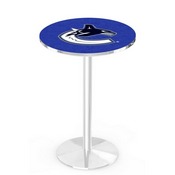 L214 Vancouver Canucks Pub Table with Chrome Finish by Holland Bar Stool Co., AGS-L214C3630VanCan