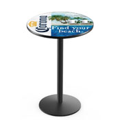 L214 Corona (FYB-Front) Pub Table with Black Wrinkle Finish by Holland Bar Stool Co.