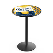 L214 Corona (Lbl) Pub Table with Black Wrinkle Finish by Holland Bar Stool Co.