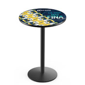 L214 Corona (LimePtrn) Pub Table with Black Wrinkle Finish by Holland Bar Stool Co.
