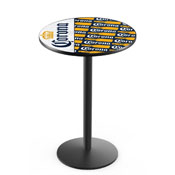 L214 Corona (YwBtlPtrn) Pub Table with Black Wrinkle Finish by Holland Bar Stool Co.