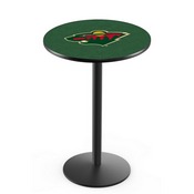 L214 Minnesota Wild Pub Table with Black Wrinkle Finish by Holland Bar Stool Co., AGS-L214B3630MinWld