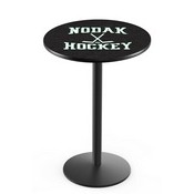 L214 University of North Dakota (Hockey) Pub Table with Black Wrinkle Finish by Holland Bar Stool Co., AGS-L214B3630NorDakHky