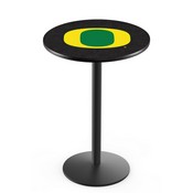 L214 University of Oregon Pub Table with Black Wrinkle Finish by Holland Bar Stool Company, AGS-L214B3630OregUn