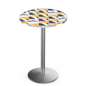 L214 Corona (Ptrn) Pub Table with Stainless Finish by Holland Bar Stool Co.