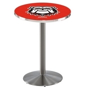 L214 - Georgia "Bulldog" Pub Table by Holland Bar Stool Co., L214BGA-Dog