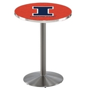 L214 - Illinois Pub Table by Holland Bar Stool Co., L214BIlliniU